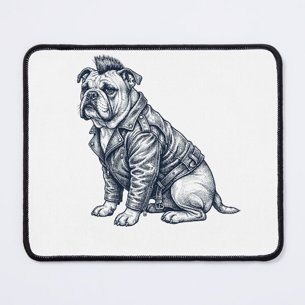 Item preview, Vintage Bulldog Punk Mowhawk Dog Mom Dad designed and sold by DoodleTortle.