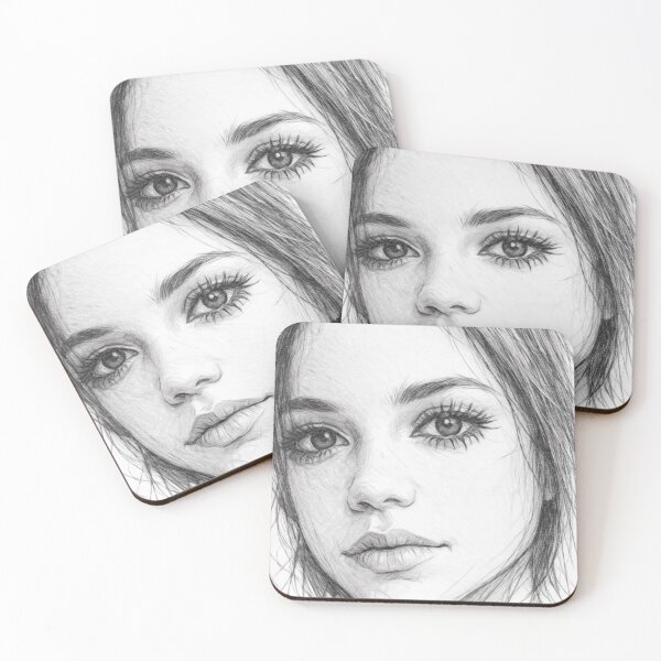 Item preview, Black and White Actress Pencil Sketch | Realistic Celebrity Portrait Fan Art | Hand Drawn Film Star Illustration designed and sold by Leon Woods Pencil Art.