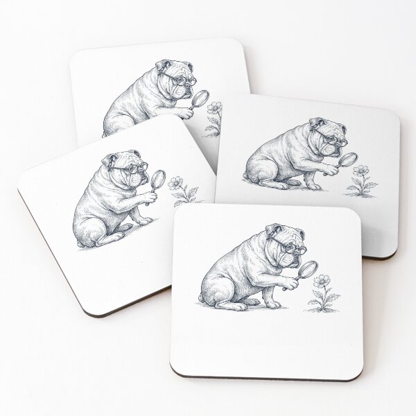 Item preview, Vintage Bulldog Botanist Flower Dog Mom Dad designed and sold by DoodleTortle.