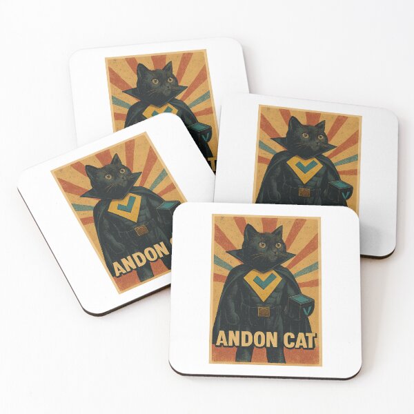 Item preview, Andon Cat Retro Superhero T-Shirt T-Shirt designed and sold by El Gato Número Uno.