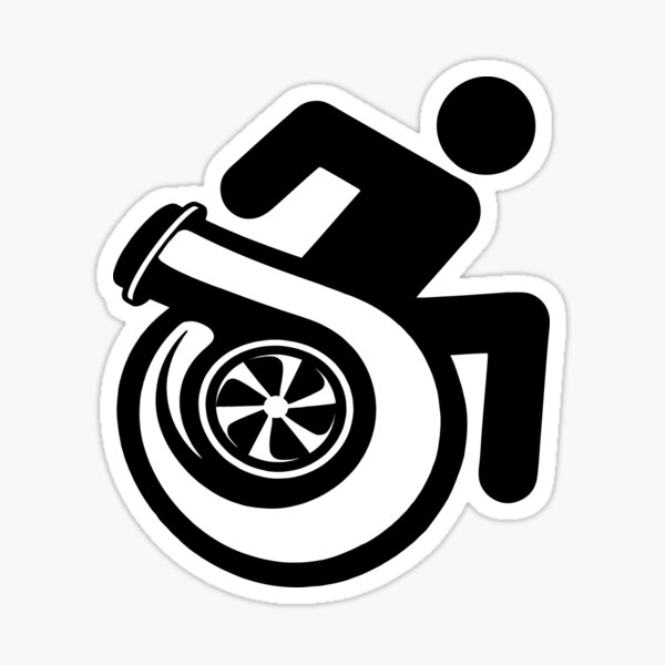 Sticker / autocollant : handicape moteur - 2 stickers de 10cm