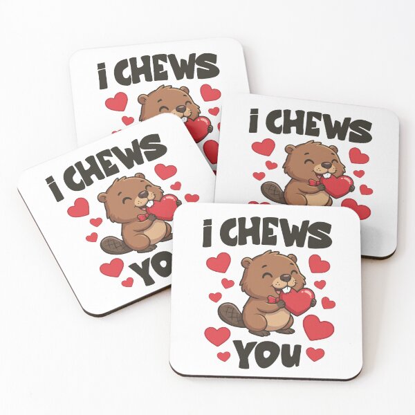 Item preview, I Chews You - Beaver Valentine Pun designed and sold by Zerhof.