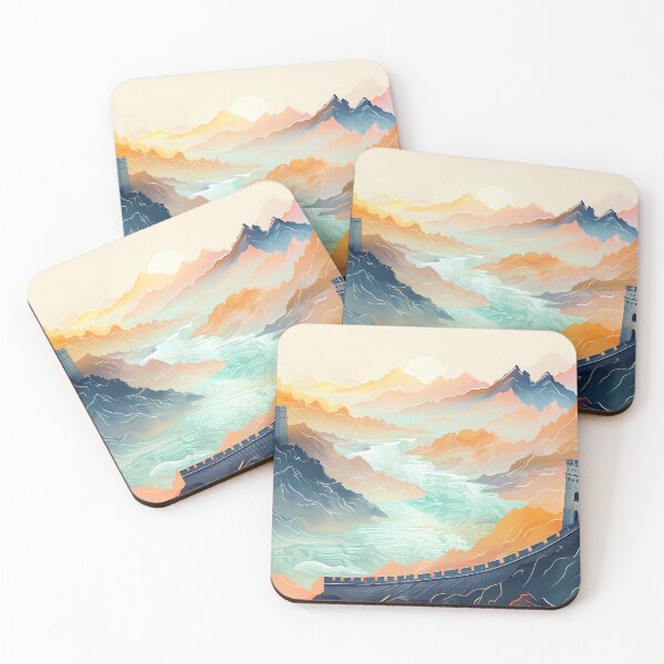 Item preview, Great Wall China Abstract Art designed and sold by Design-Illusi0n.