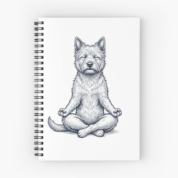 Item preview, Vintage Cairn Terrier Yoga Lotus Meditation Dog Lover designed and sold by DoodleTortle.