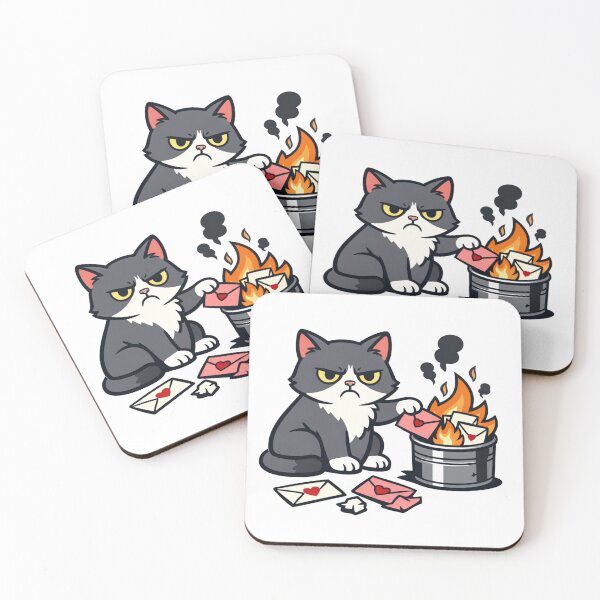 Item preview, Grumpy Cat Burning Love Letters designed and sold by Silentbow.