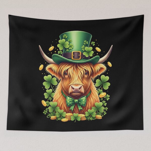 Item preview, St. Patricks Day Funny Heifer Cow Shamrocks designed and sold by OlakunleOloroz.