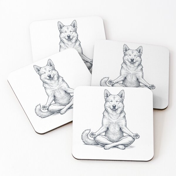 Item preview, Vintage Canaan Dog Yoga Lotus Meditation Dog Lover designed and sold by DoodleTortle.