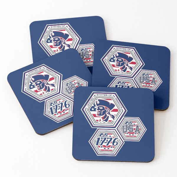 Item preview, Triple Hex Patriot – Revolutionary Soldier, USA, and 1776 Emblems for Veterans, Patriots, and Proud Americans designed and sold by GFamilyC.