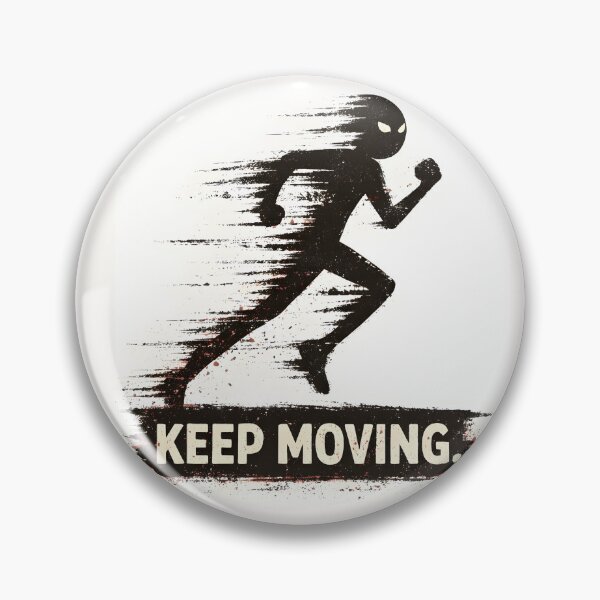 Item preview, Keep Moving – Grunge Shadow Runner Illustration designed and sold by idodo360.