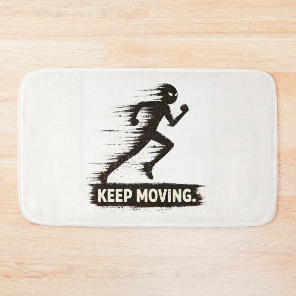 Item preview, Keep Moving – Grunge Shadow Runner Illustration designed and sold by idodo360.