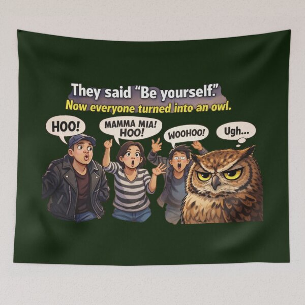 Item preview, owl impression designed and sold by Create Nest.