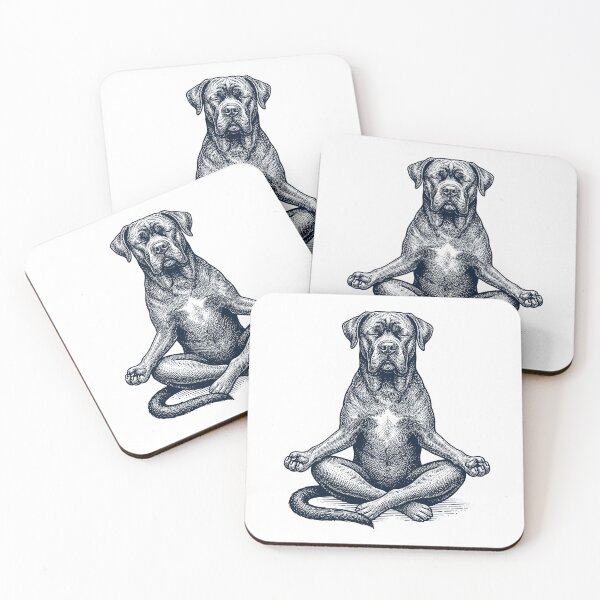 Artikelvorschau, Vintage Cane Corso Yoga Lotus Meditation Hundeliebhaber entworfen und verkauft von DoodleTortle.
