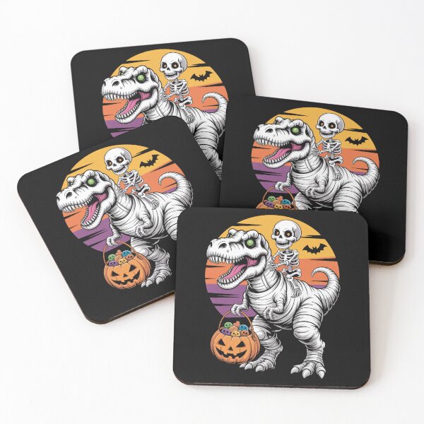 Item preview, Skeleton Riding Mummy T-Rex Trick Treat designed and sold by flagylART.
