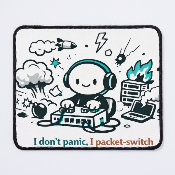Item preview, I Don't Panic, I Packet-Switch designed and sold by ChaosInNumbers.