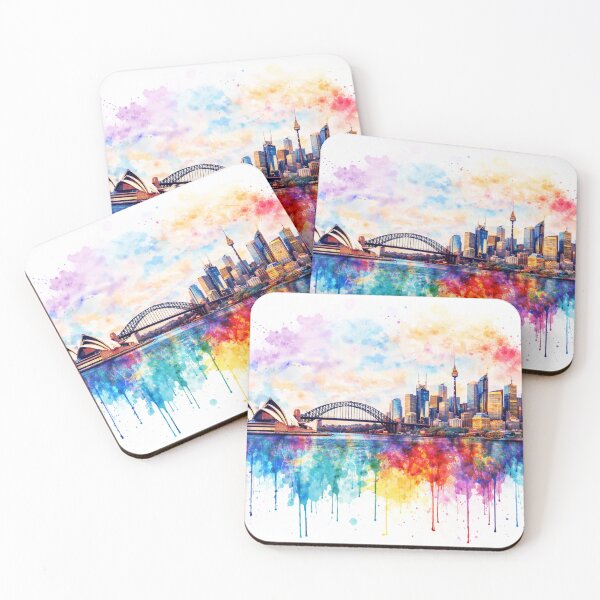 Item preview, Sydney Opera House and Harbour Bridge Drip Art designed and sold by Paul Thompson Photography.