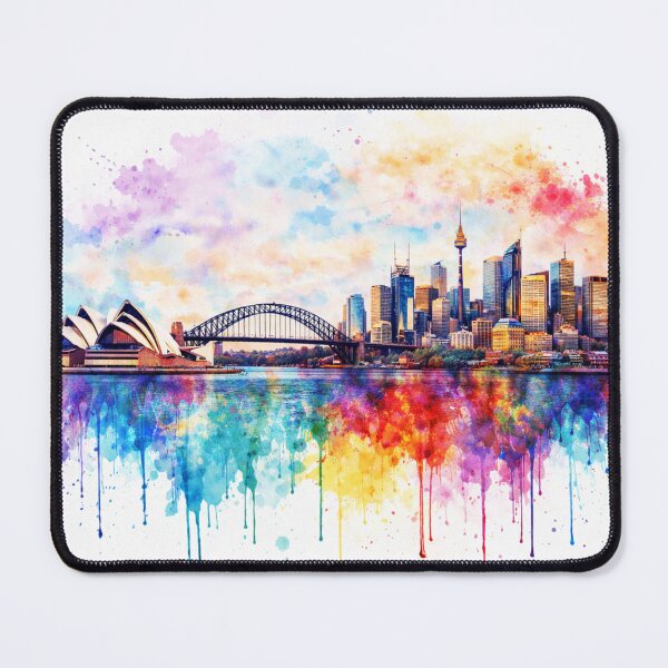 Item preview, Sydney Opera House and Harbour Bridge Drip Art designed and sold by Paul Thompson Photography.