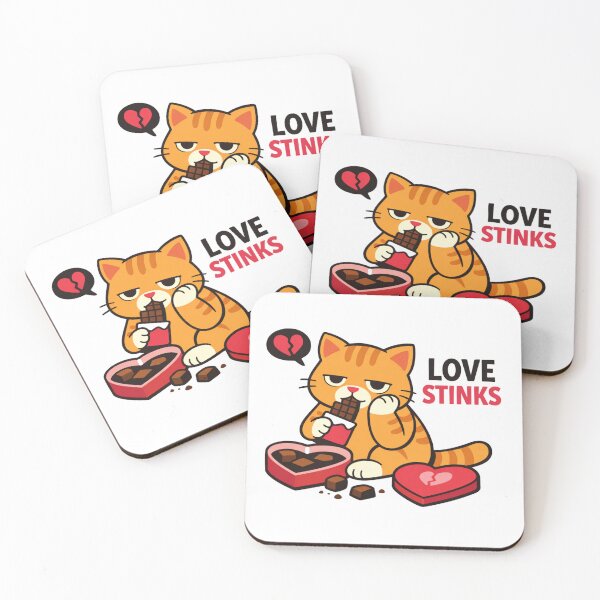 Item preview, Love Stinks Grumpy Cat Chocolate designed and sold by Silentbow.