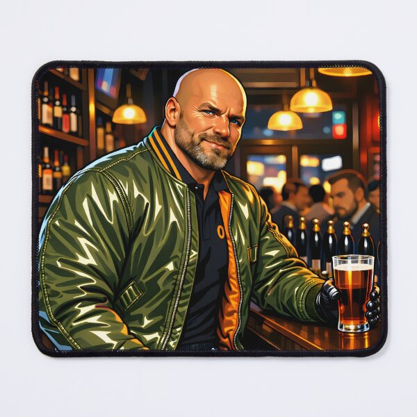 Item preview, Skinhead drinking at the bar designed and sold by Leatherandsmoke.