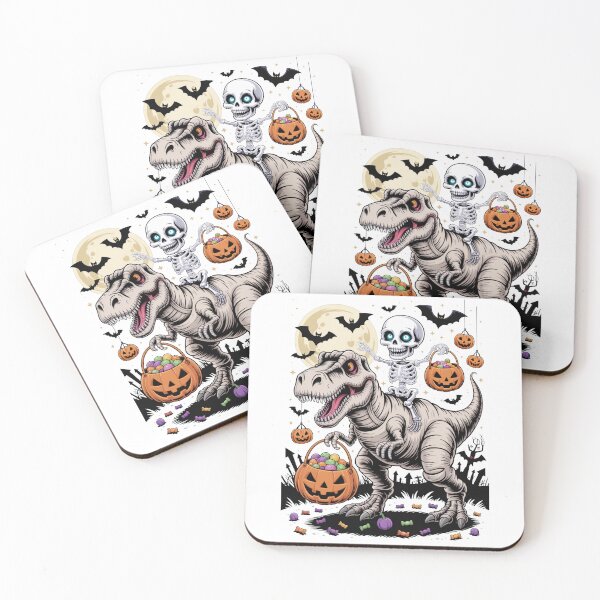 Item preview, Skeleton Riding T-Rex Halloween Night designed and sold by flagylART.