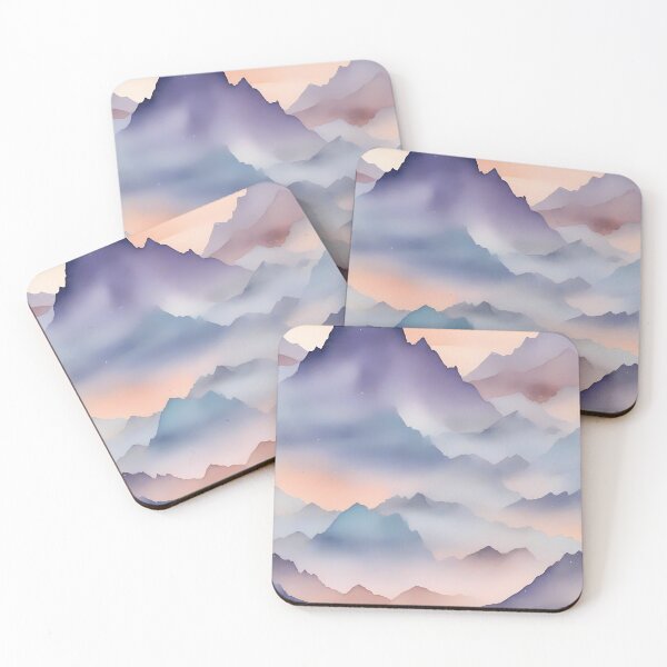 Item preview, Dreamy Watercolor Mountains Art designed and sold by Dyke Art.