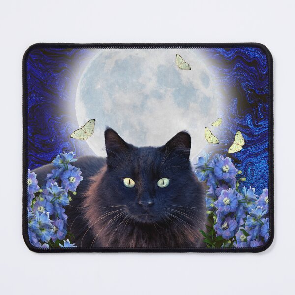 Item preview, Cat With Delphiniums designed and sold by Lynn Williams.