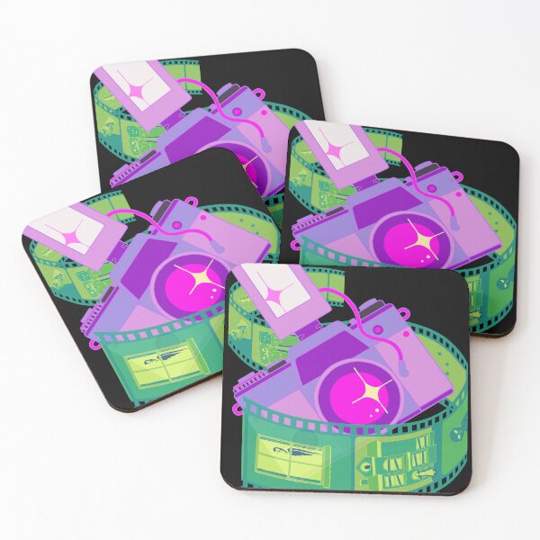 Item preview, Purple Kawaii Camera and Creepy Green Film Negatives designed and sold by kitschandkawaii.