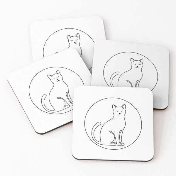 Item preview, Minimalist One Line Cat Art - Elegant Aesthetic Feline Drawing designed and sold by BShop20 – Cute Funny Tees & Gifts.