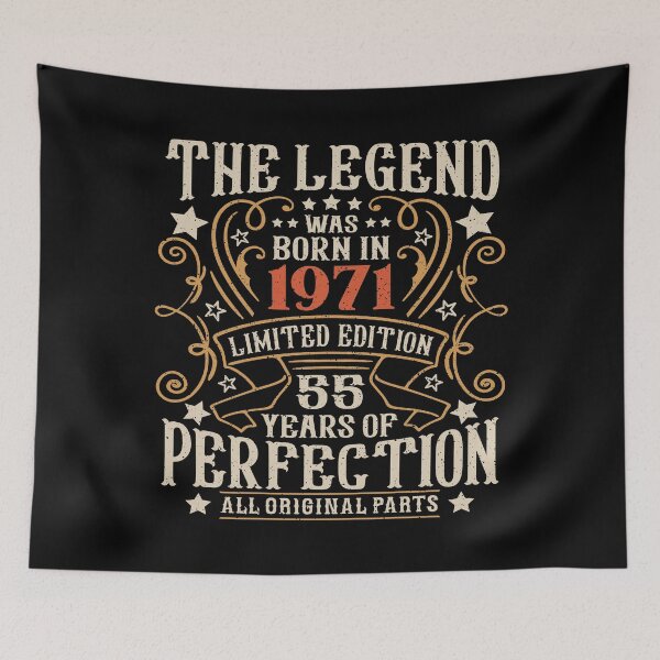 Item preview, 55th Birthday Men 55 Years Old Legend Born In 1971 designed and sold by eclecTEEq.