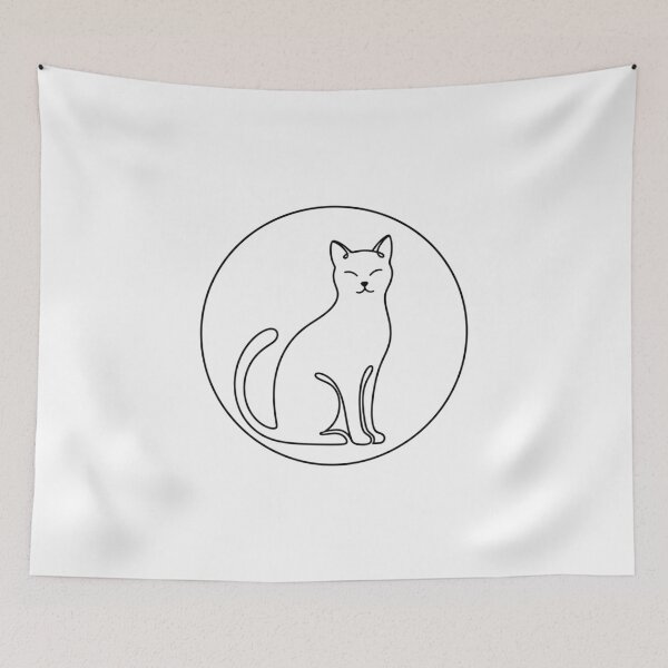Item preview, Minimalist One Line Cat Art - Elegant Aesthetic Feline Drawing designed and sold by BShop20 – Cute Funny Tees & Gifts.