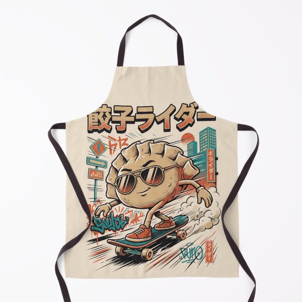 Item preview, Gyoza Rider Skateboard Japanese Street Art designed and sold by Moo7shop.