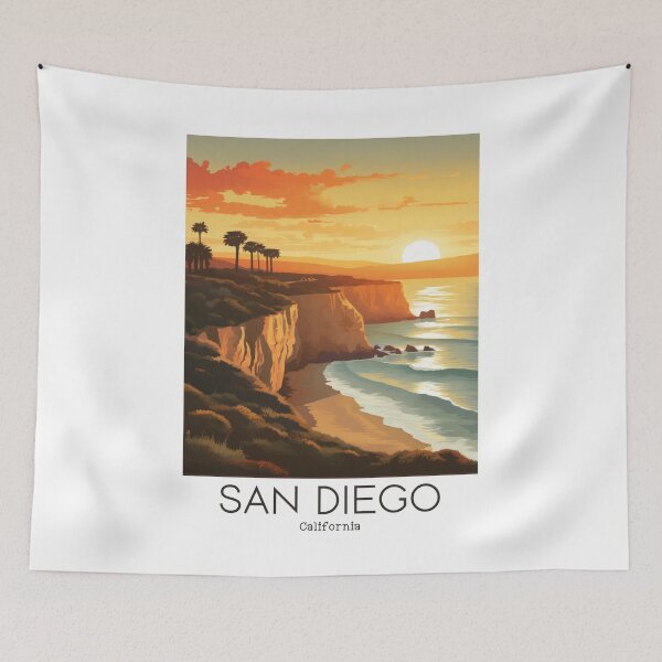 Item preview, A Vintage Travel Illustration of San Diego - California designed and sold by GoodOldVintage.