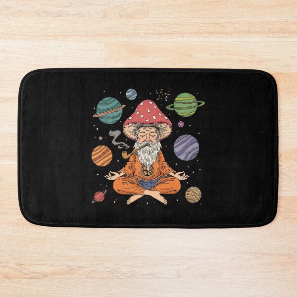 Item preview, funny Yoga Mushroom Meditates In Space ,Magic Mushroom Buddha designed and sold by SOUFIANE1991.
