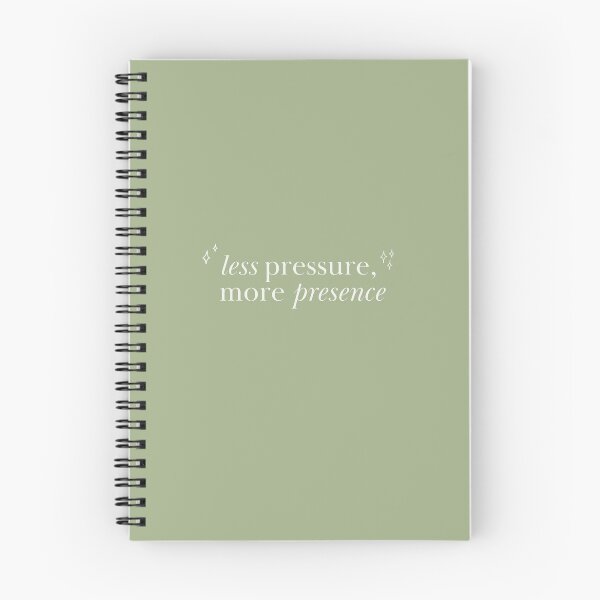 Item preview, less pressure more presence - Positive Healing Quote designed and sold by GentleBecoming.