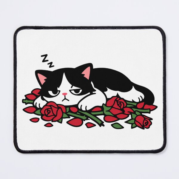 Item preview, Grumpy Cat Lying on Roses designed and sold by Silentbow.