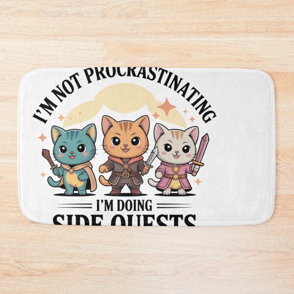 Item preview, I'm Not Procrastinating I'm Doing Side Quests Cats RPG designed and sold by JMDesignHub.