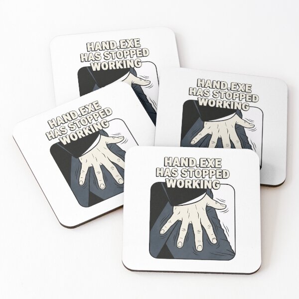 Item preview, Hand Exe Has Stopped Working Funny Literary Meme designed and sold by Fenay Designs.