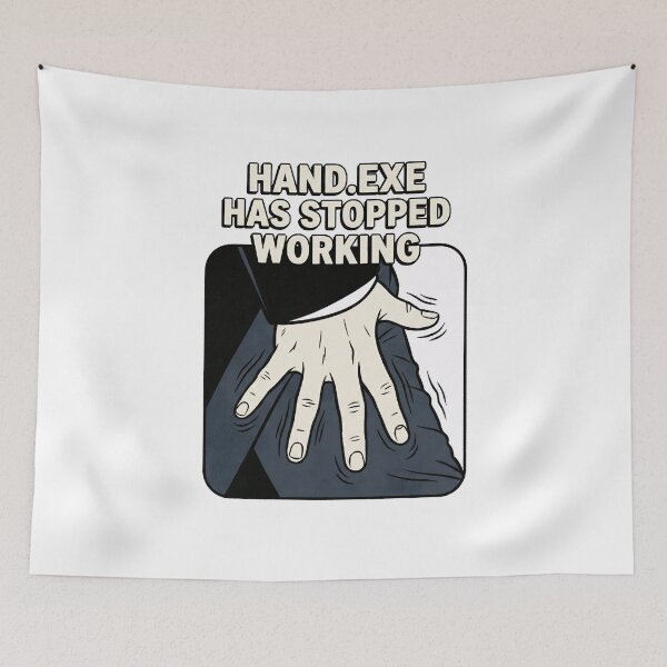 Item preview, Hand Exe Has Stopped Working Funny Literary Meme designed and sold by Fenay Designs.