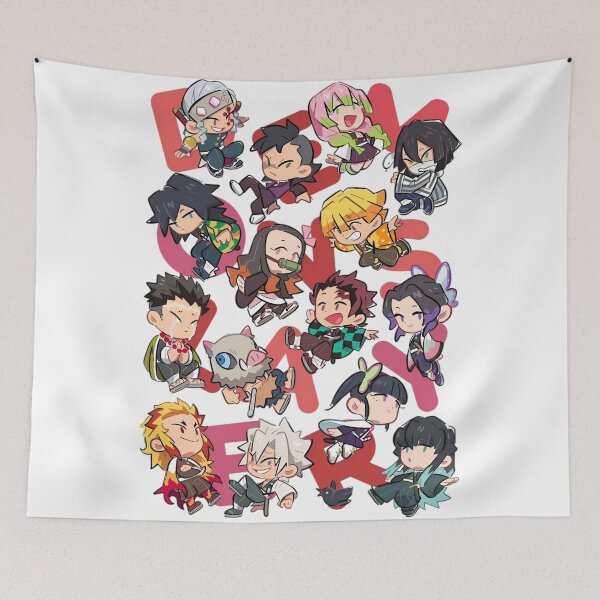 Item preview, Cute Chibi Demon Slayer Squad – Kawaii Anime Group Art designed and sold by Dyan4.