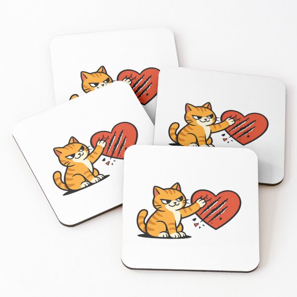 Item preview, Cat Scratching Broken Heart designed and sold by Silentbow.