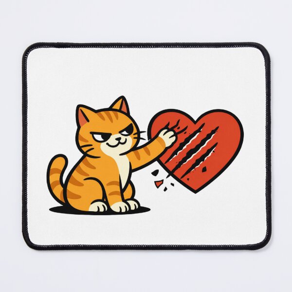 Item preview, Cat Scratching Broken Heart designed and sold by Silentbow.