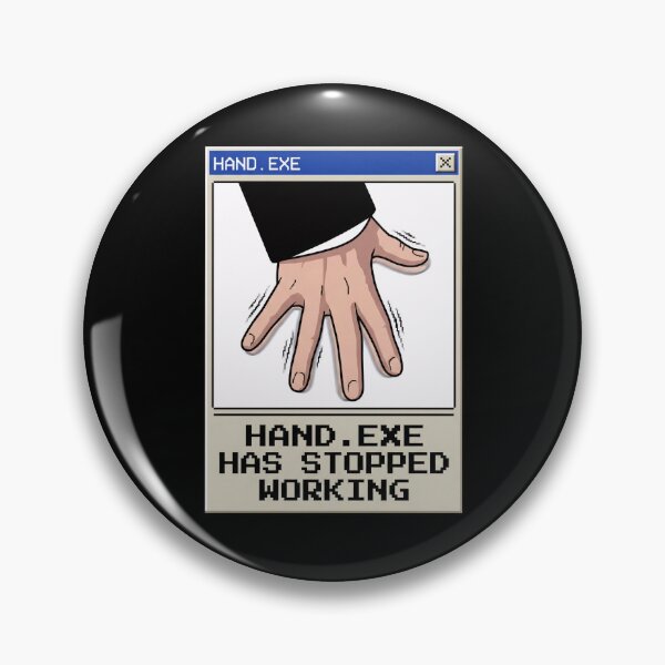 Item preview, Hand Exe Stopped Working Pixel Art Retro Style designed and sold by Fenay Designs.