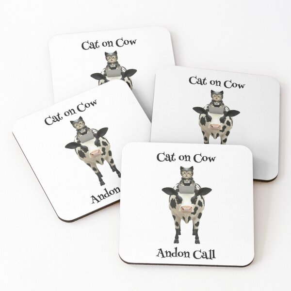 Item preview, Cat on Cow Andon Call T-Shirt designed and sold by El Gato Número Uno.