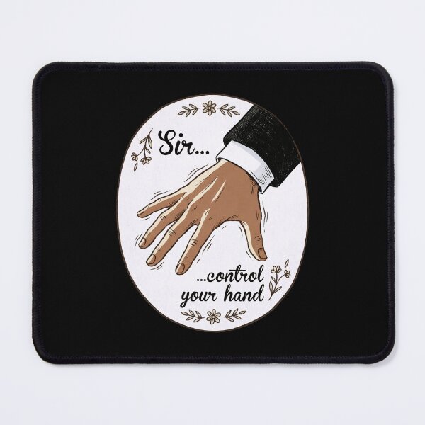 Item preview, Sir Control Your Hand Floral Romantic Quote Art designed and sold by Fenay Designs.