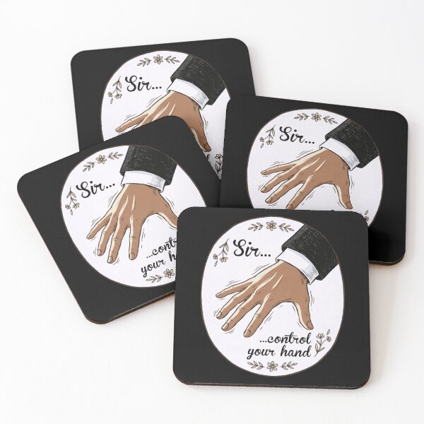 Item preview, Sir Control Your Hand Floral Romantic Quote Art designed and sold by Fenay Designs.