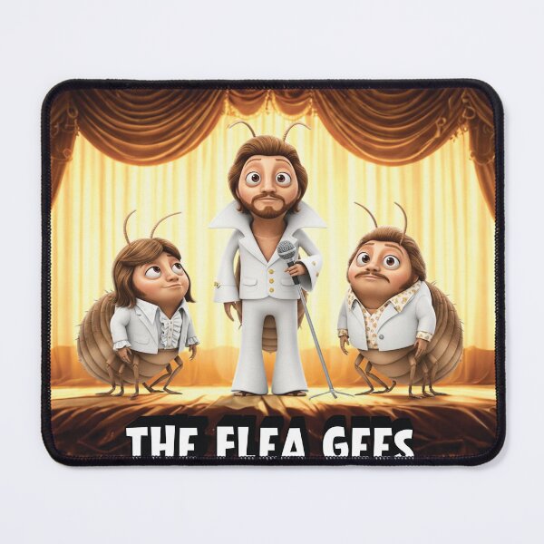 Item preview, The Flea Gees - Funny Bee Gees Pun designed and sold by FleaNomenon.