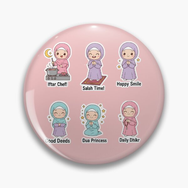 Item preview,  Cute Muslim Girl Ramadan Activities & First Fast Sticker Pack  designed and sold by Noor_Creations.