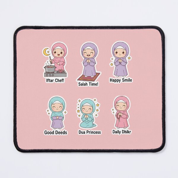 Item preview, Cute Muslim Girl Ramadan Activities & First Fast Sticker Pack designed and sold by Noor_Creations.