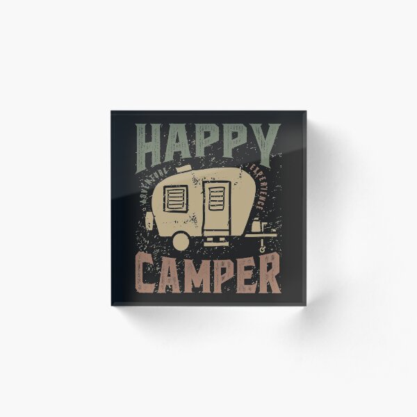 Happy Camper Acrylic Block