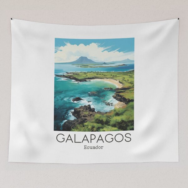 Item preview, A Vintage Travel Illustration of Galapagos Islands - Ecuador designed and sold by GoodOldVintage.