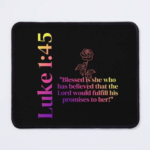 Item preview, Luke 1:45 – Blessed Is She Who Believed | Christian Floral Bible Verse Design designed and sold by Zakai Digital Studio.